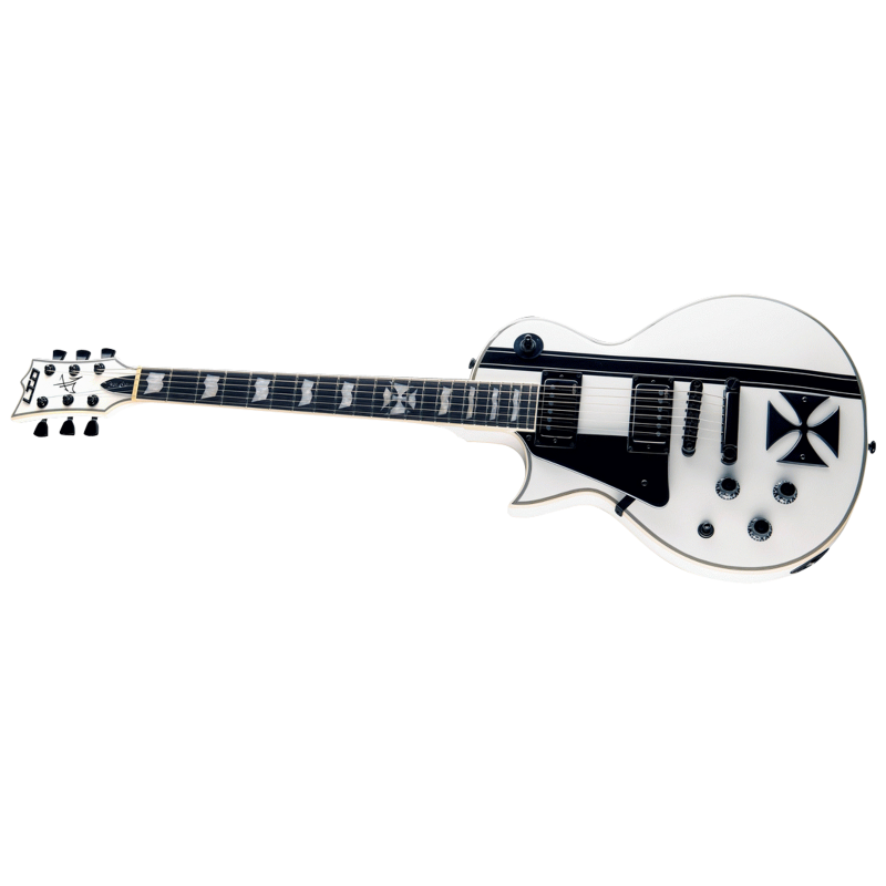 LTD James Hetfield Iron Cross Signature Electric Guitar - Snow White Finish — view 3