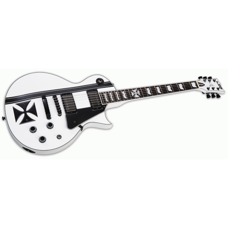 LTD James Hetfield Iron Cross Electric Guitar Snow White Finish — view 2