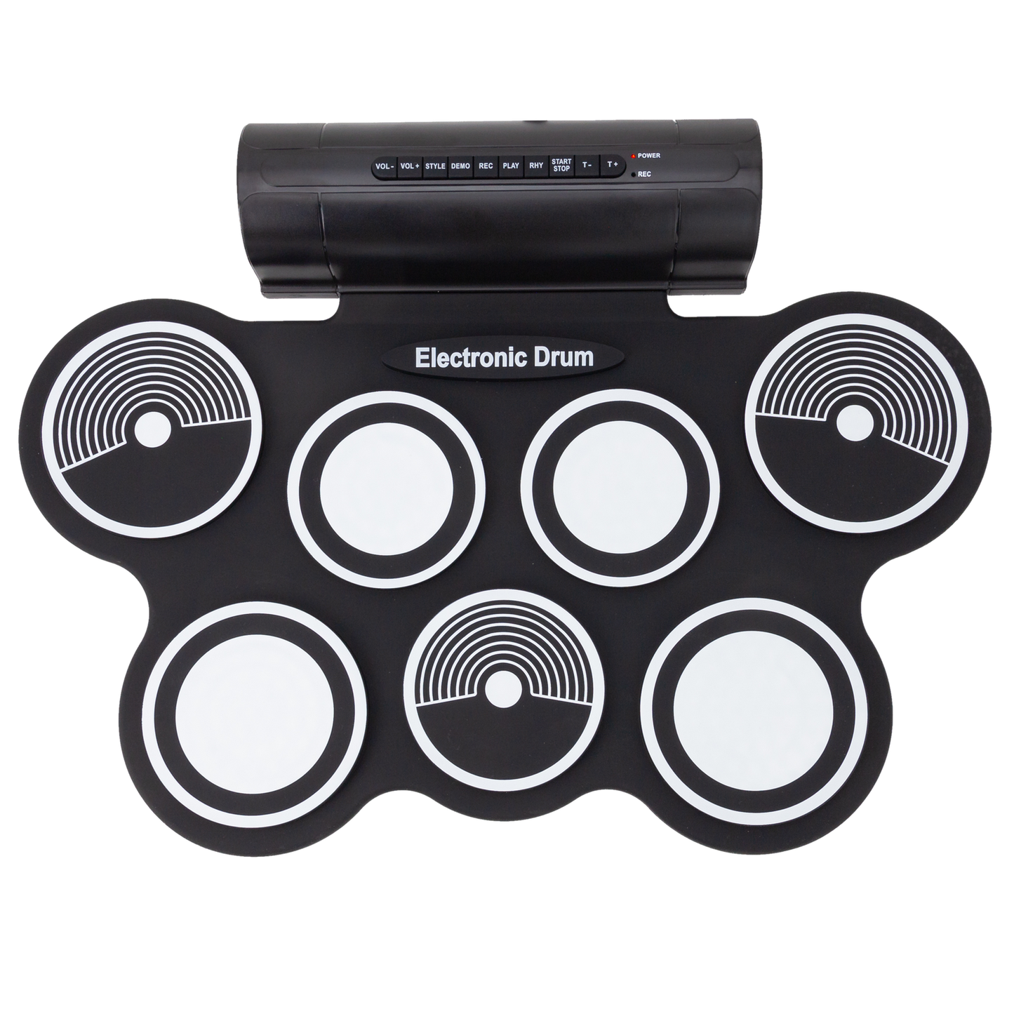 Lorden LMD-759 Electronic Drum Pad Kit with 7 Pads, 2 Pedals, USB MIDI, Built-in Sounds, and Record & Playback功能
