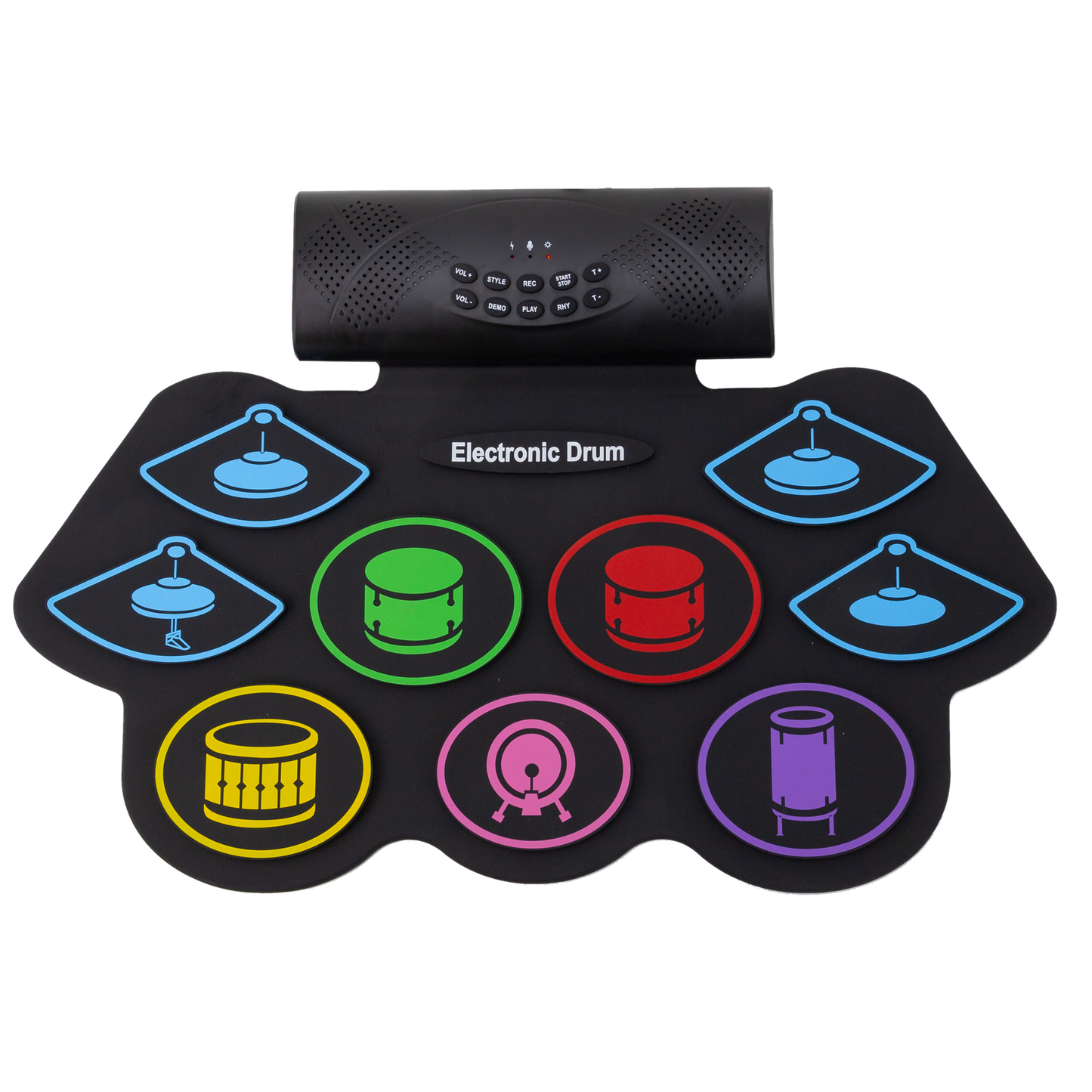 Lorden LMD-862 Electronic Drum Pad with Bluetooth, 9 Pads, 2 Pedals, Rechargeable Battery, USB MIDI Ready, Stereo Speakers, Includes Drumsticks