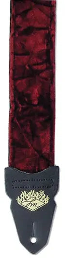Lm Products 2 Inch Crushed Velvet Guitar Strap - Red