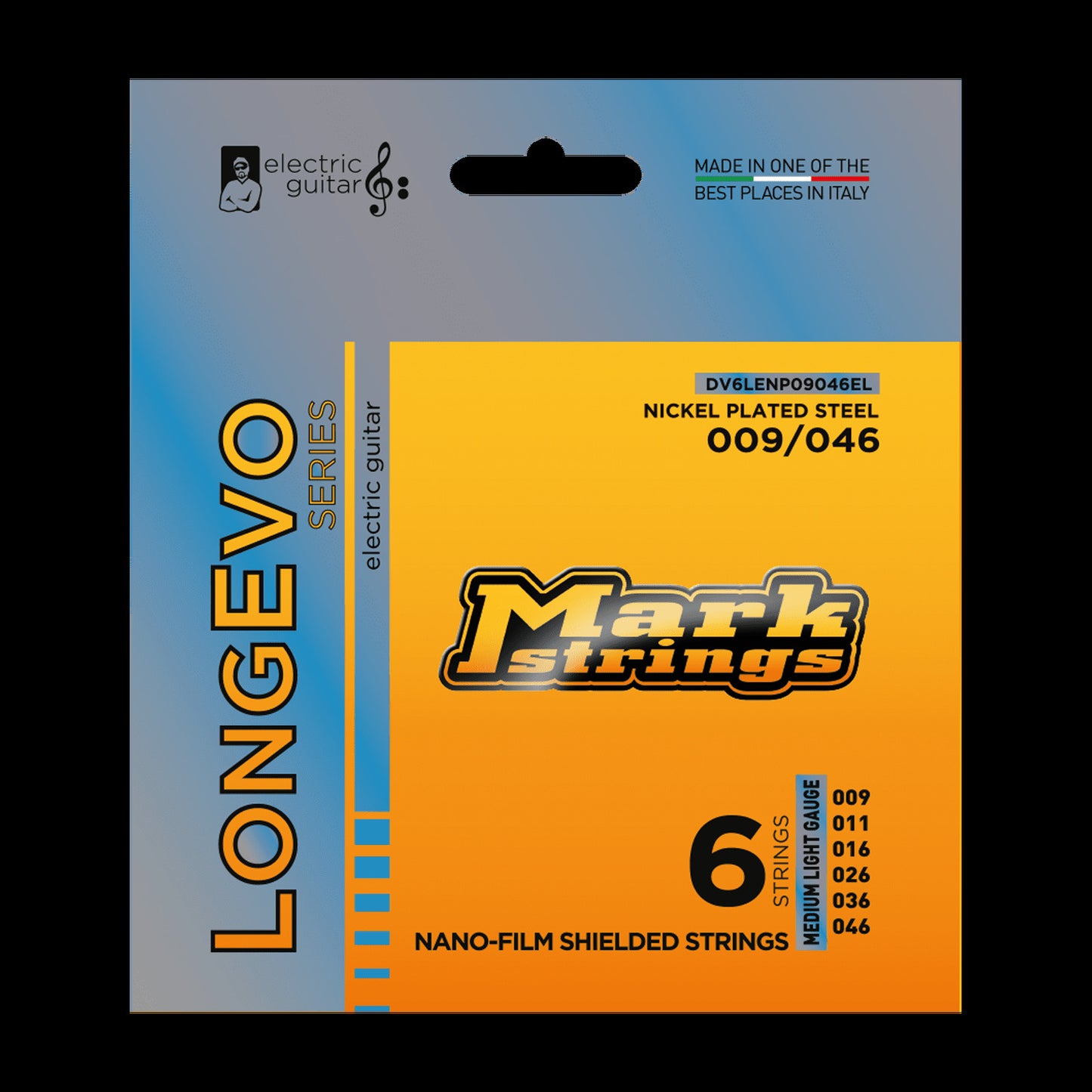 Markbass Longevo Series Nano-Film Shielded Nickel Plated Steel 9/46 Electric Guitar Set