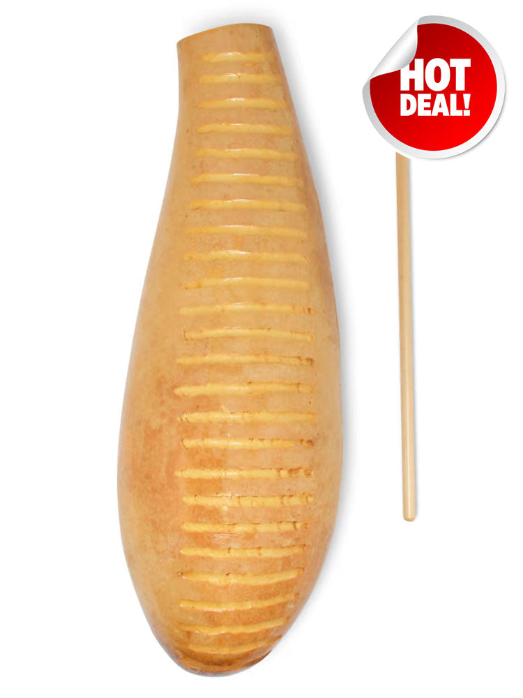 LP Latin Percussion Cuban Style Guiro with textured surface for rhythmic scraping