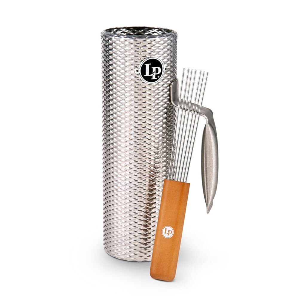 LP Mini Merengue Guiro with Stainless Steel Body and Pro Scraper