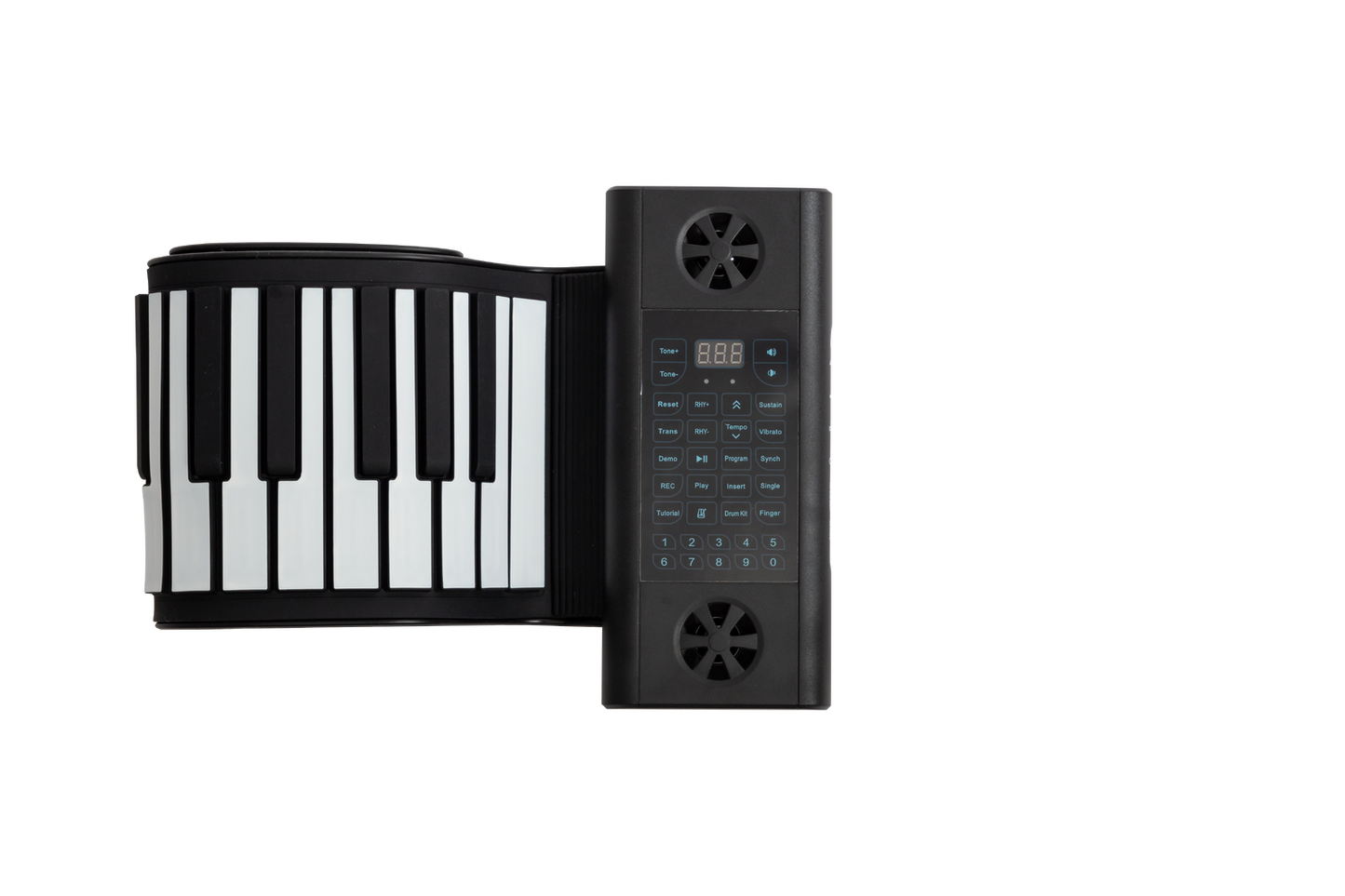 Lorden LPS-61B Portable 61-Key Roll-Up Keyboard with 128 Tones, 128 Rhythms, Built-In Speakers, and Rechargeable Battery — view 3