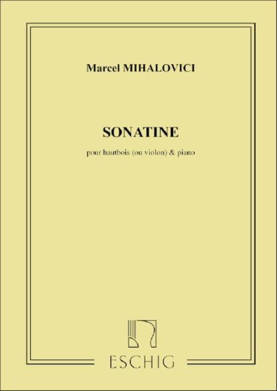 Mihalovic - Sonatina Op 13 Oboe/Piano (Softcover Book)