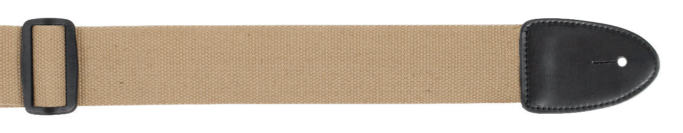 XTR Brown Guitar Strap 2 Inch Cotton Web Material, Suede Leather Ends