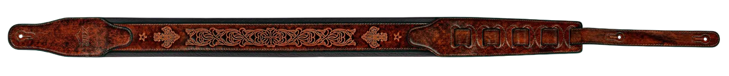 XTR 2 1/2 Inch Leather Strap - Dark Brown