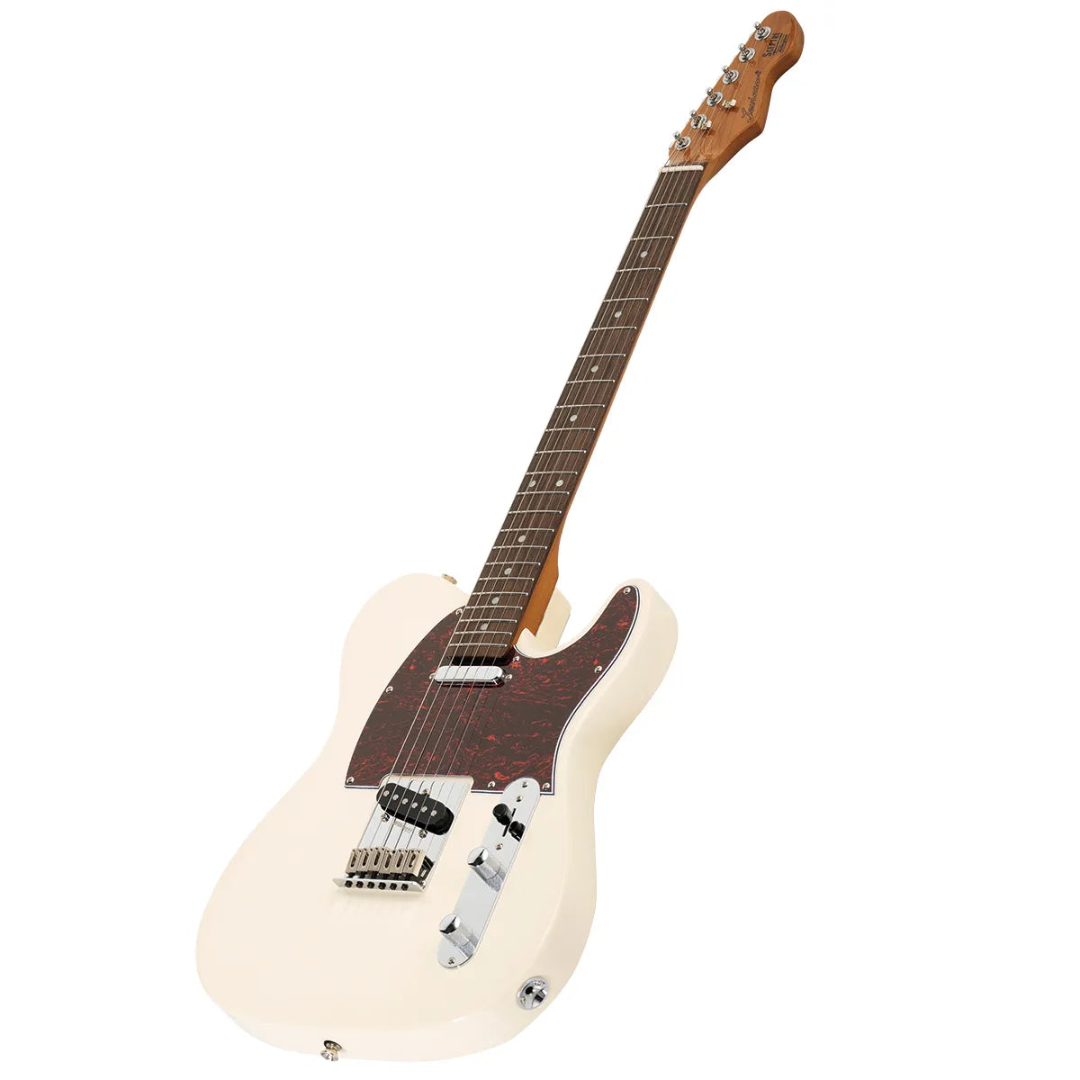 Levinson Sceptre Arlington Std Single Cutaway Electric Guitar Olympic White SS Indian Laurel Board LSA1-OWH — view 2