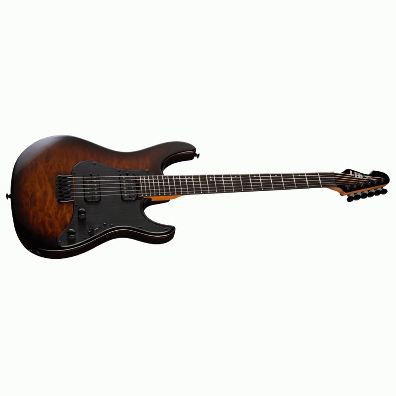 ESP LTD SNAPPER HT QM Dark Brown Sunburst Electric Guitar — view 3