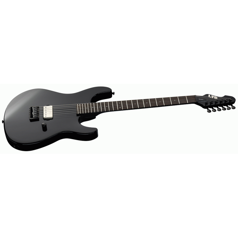 ESP LTD SN-201HT Electric Guitar, Gloss Black Finish, Mahogany Body, Maple Neck, 24 Extra-Jumbo Frets, ESP LH-150B Pickup — view 3