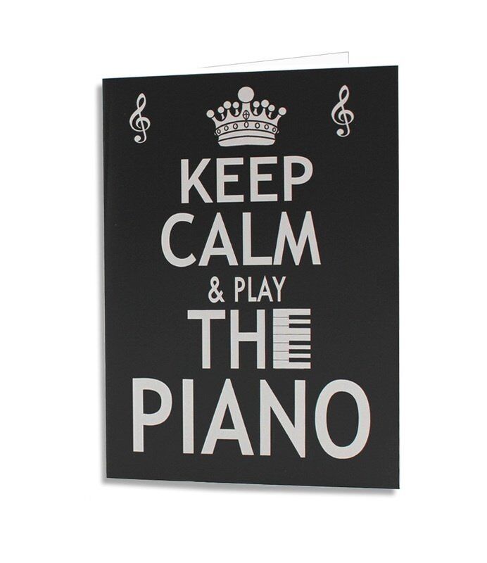 Keep Calm & Play The Piano Greeting Card by Little Snoring Ltd.