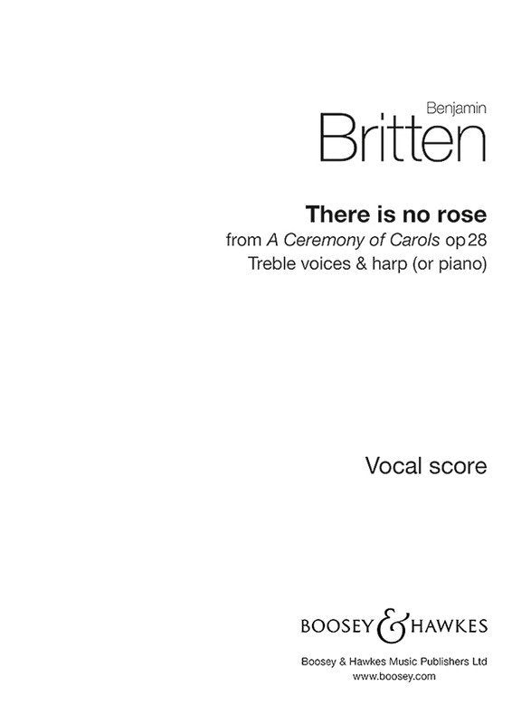 Britten: There Is No Rose — SSS & Harp Choral Score (Boosey & Hawkes)