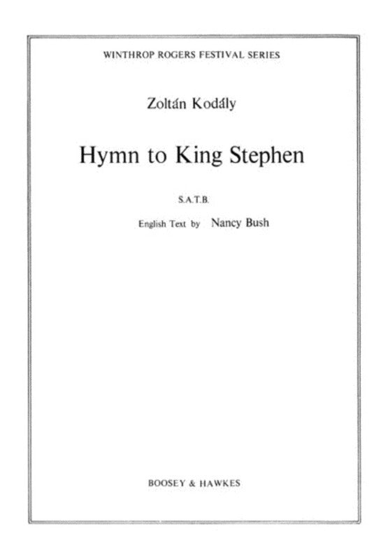 Hymn To King Stephen SATB A Capp
