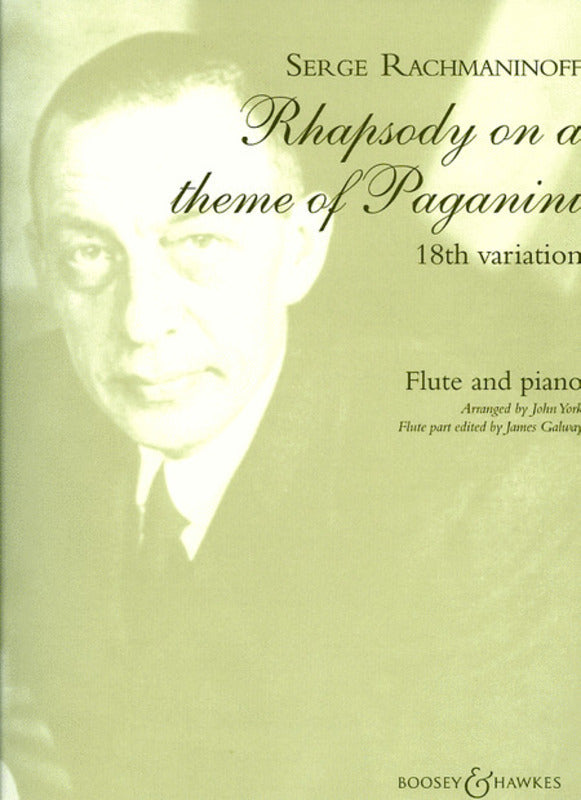 Rhapsody On A Theme Of Paganini Flute W/Piano Book