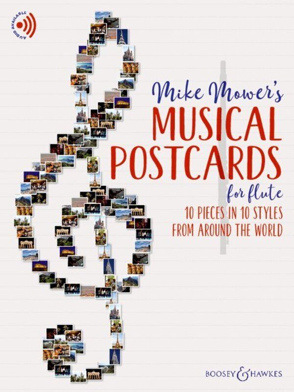 Musical Postcards for Flute by Mike Mower, 28 Pages, Boosey & Hawkes, Woodwind Series