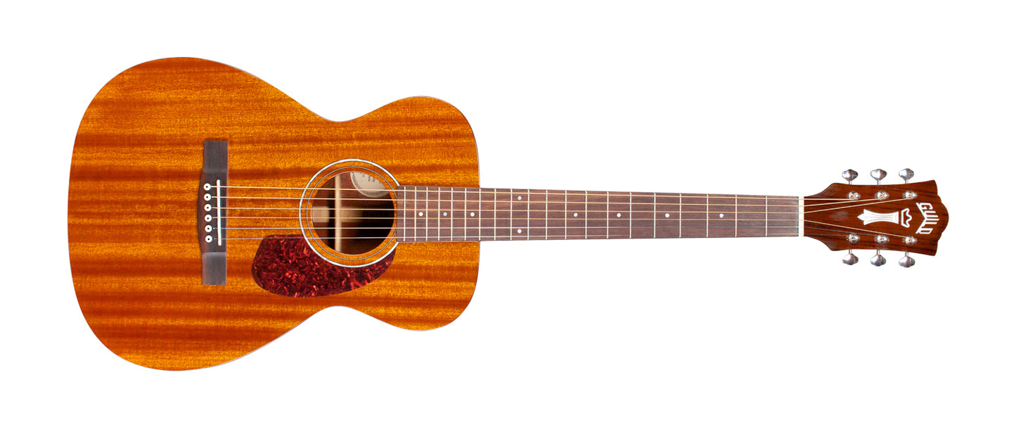 Guild M-120E Natural Mahogany M120E Acoustic Electric Guitar with Case