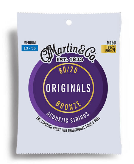 Martin Originals M150 80/20 Bronze Medium Acoustic Guitar String Set (13-56)