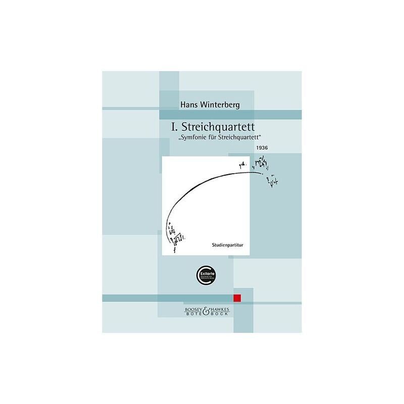 Winterberg - 1st String Quartet Study Score, Cello & Viola, 36 Pages, Bote & Bock