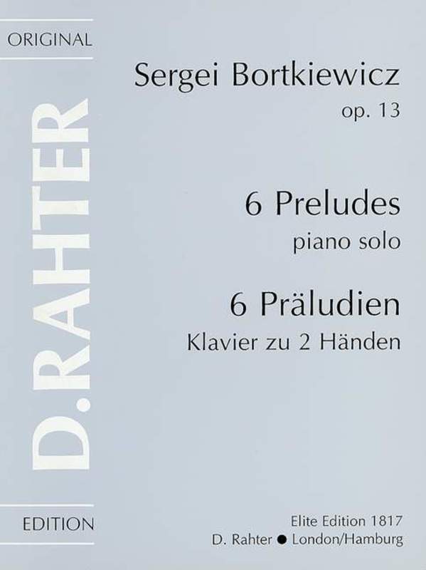 6 Preludes Op 13 Piano Book