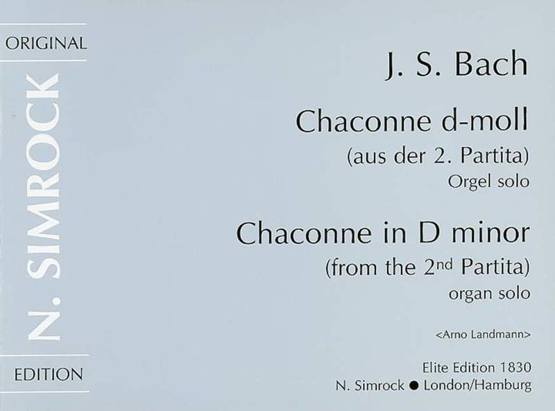 Chaconne In D Mi Organ Book