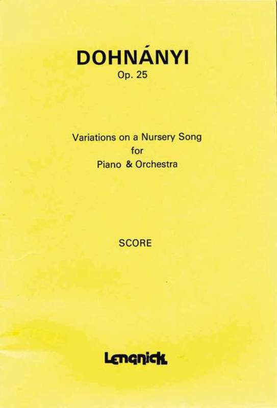 Variations On A Nursery Song Pf/Orch