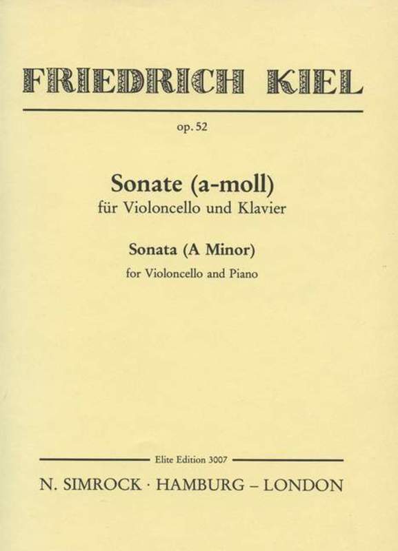 Sonata In A Minor Cello And Piano Book