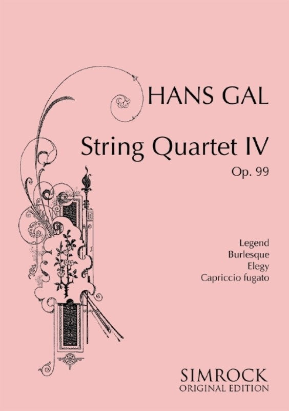 String Qrt #4 Op99 Sc Book