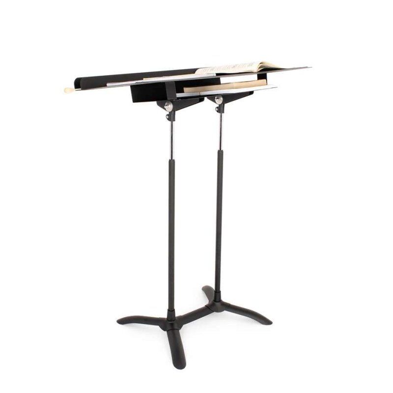 Regal Director Music Stand by Manhasset, Adjustable Height 28.5" to 50.5", Wide Desk 32"x15.5", Stable Base, Built-in Accessory Ledge — view 6