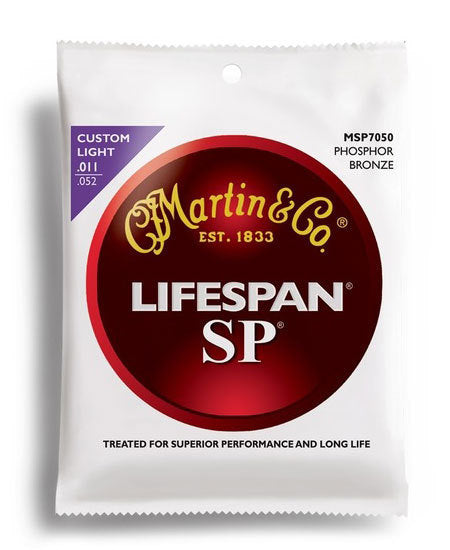 Martin SP Lifespan 92-8 Phosphor Bronze Custom Light Guitar String Set (11-52)
