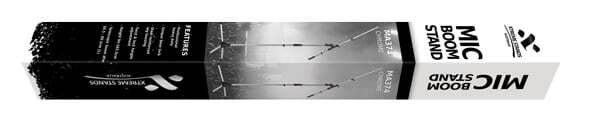 AMS MA374 Mic Telescopic Boom Stand Chrome