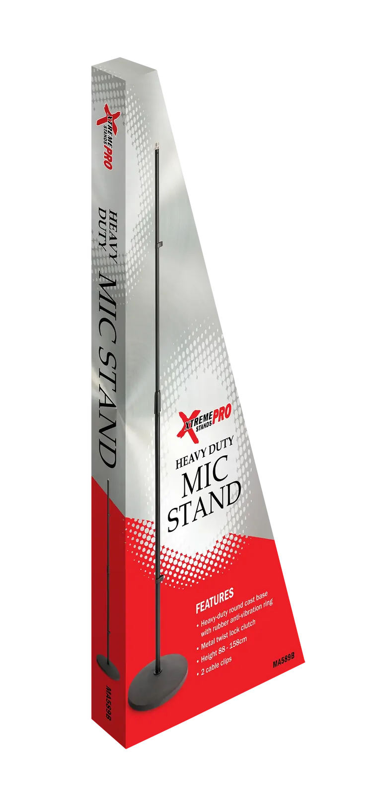 Xtreme Pro Microphone Stand with Round Base MA589B — view 2