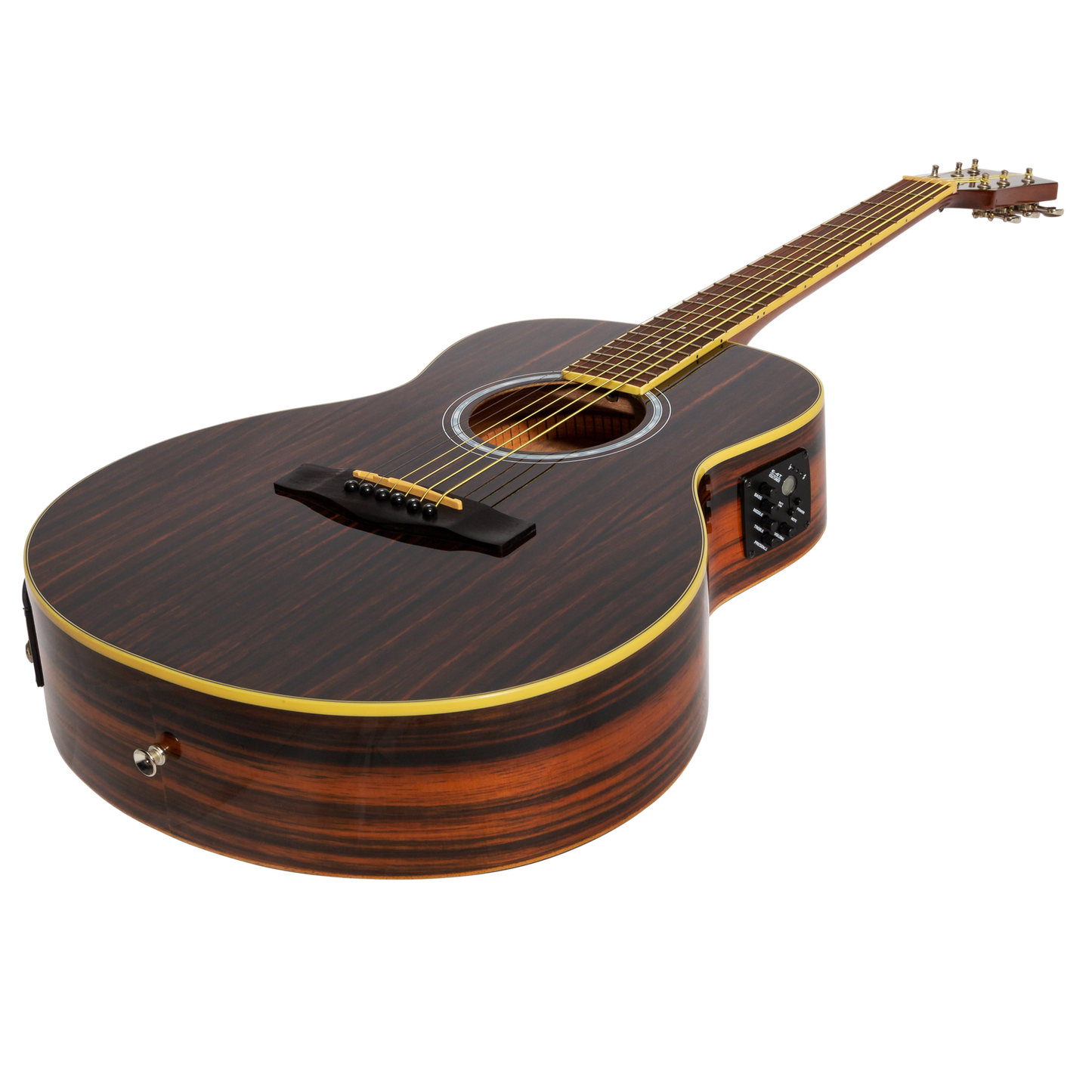 Martinez '51 Series' Left Handed Acoustic-Electric Short Scale Guitar Amara Gloss MAU-51GL-AMA — view 3