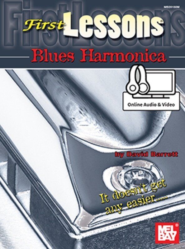 First Lessons Blues Harmonica Book by David Barrett