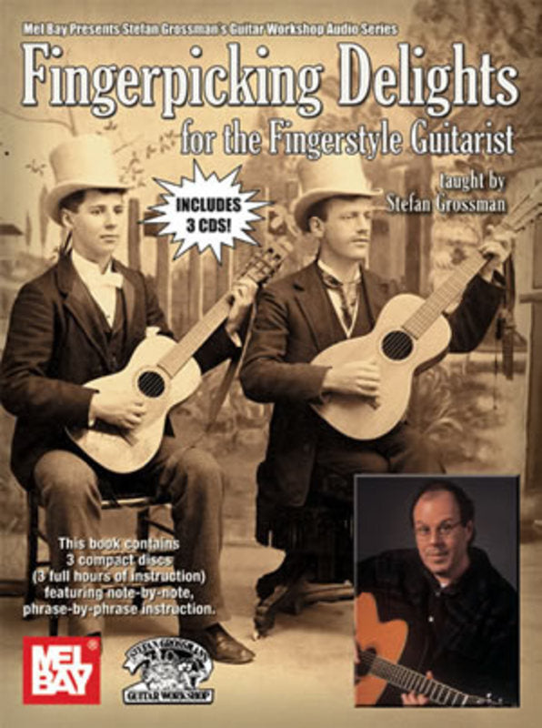 Fingerpicking Delights Fingerstyle Guitar Book/3CD (Softcover Book/CD)