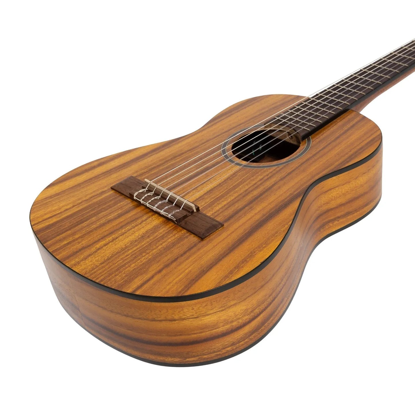 Martinez MC-12T-KOA 1/2 Size Student Classical Guitar with Built-In Tuner, Natural Satin Finish, Koa Wood — view 6