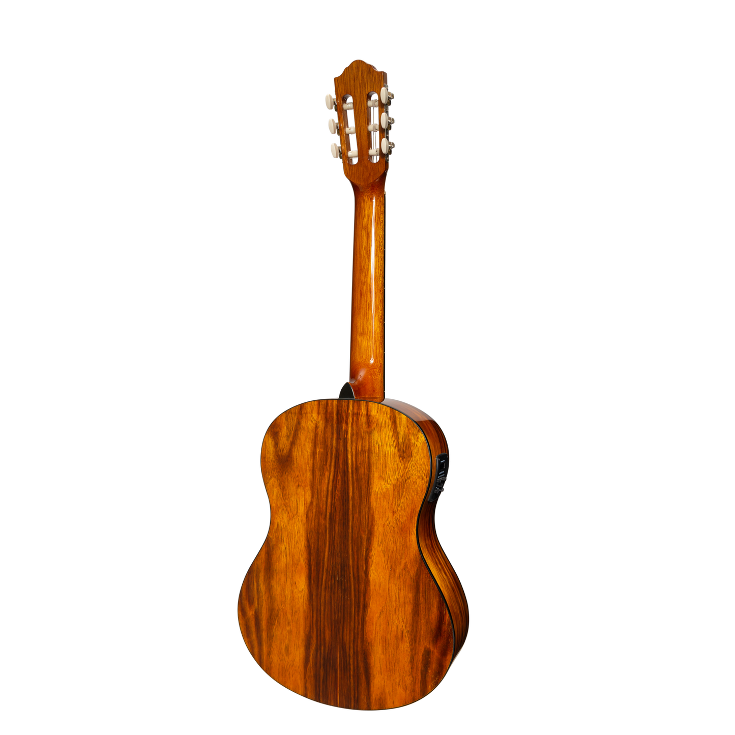 Martinez '51 Series' 4/4 Size Electric Classical Guitar Teakwood Gloss with Pickup and Tuner — view 2