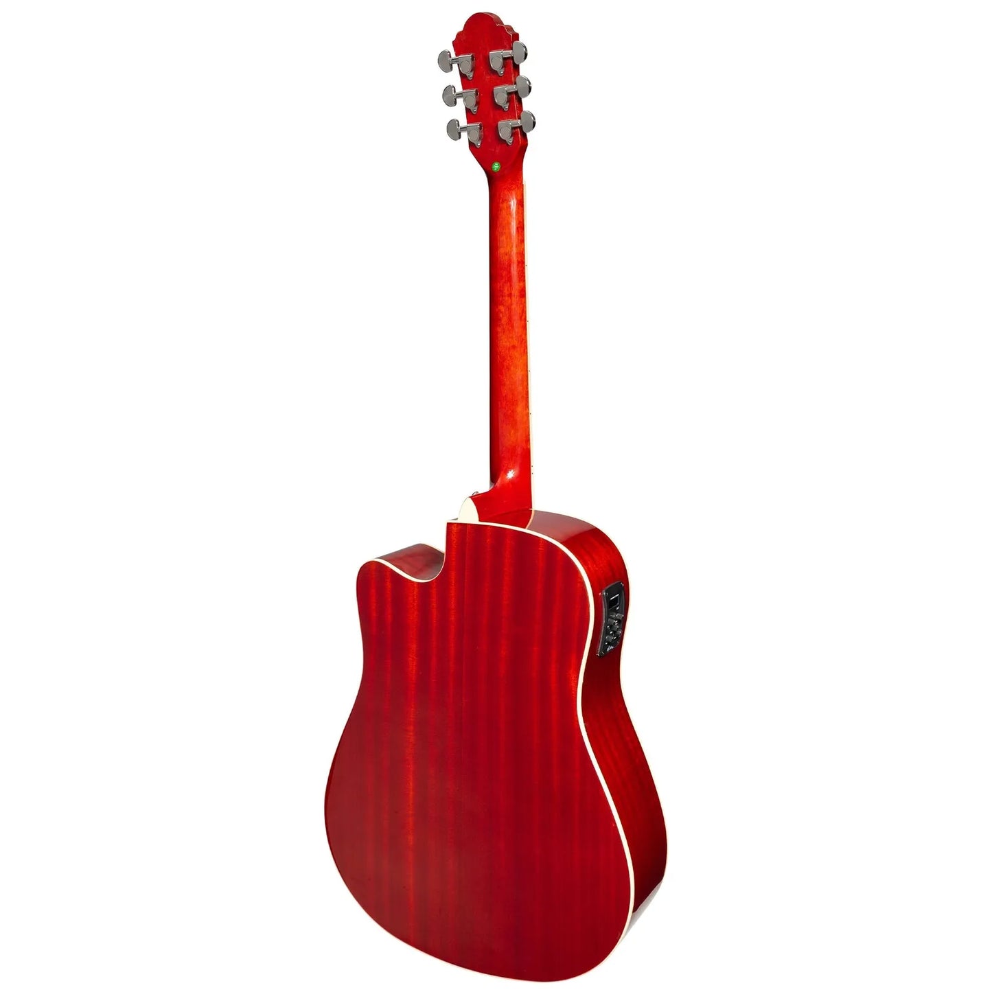 Martinez MDC-41G-TWR Dreadnought Acoustic Guitar, Cut-away Gloss Finish, Gloss Red Burst, 6 Strings, Right Handed — view 3