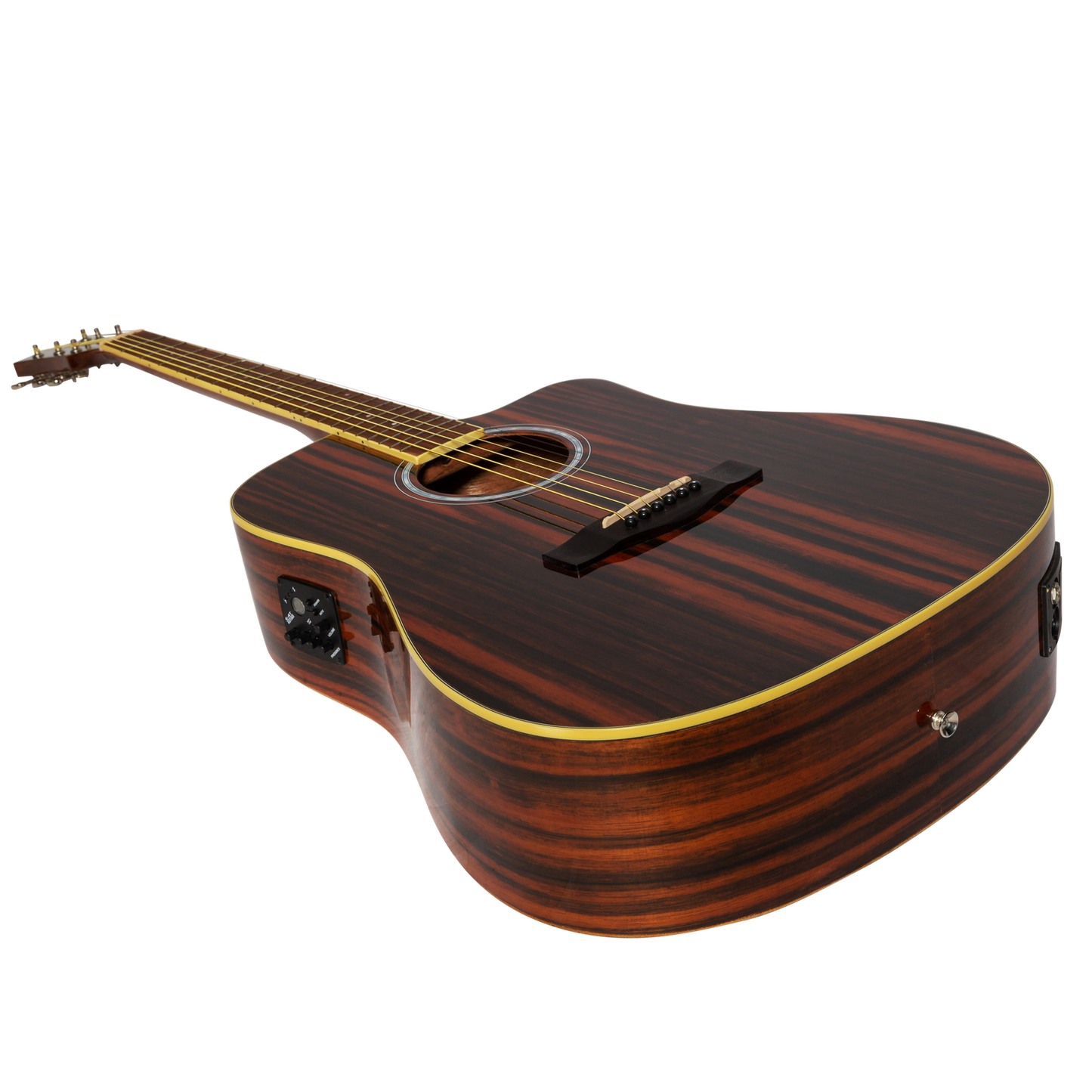 Martinez '51 Series' Acoustic-Electric Dreadnought Cutaway Guitar Amara Gloss MDC-51G-AMA — view 3