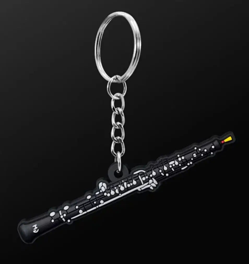 Musician Designer Oboe Keyring - 3D Music Keychain in Durable PVC with Gift Envelope, One in a Pack