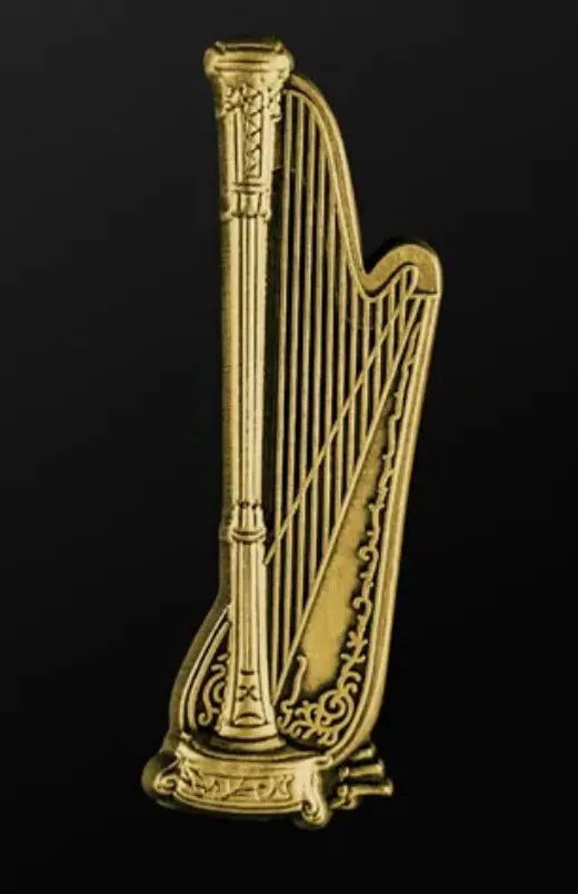 Musician Harp Pin in Gold