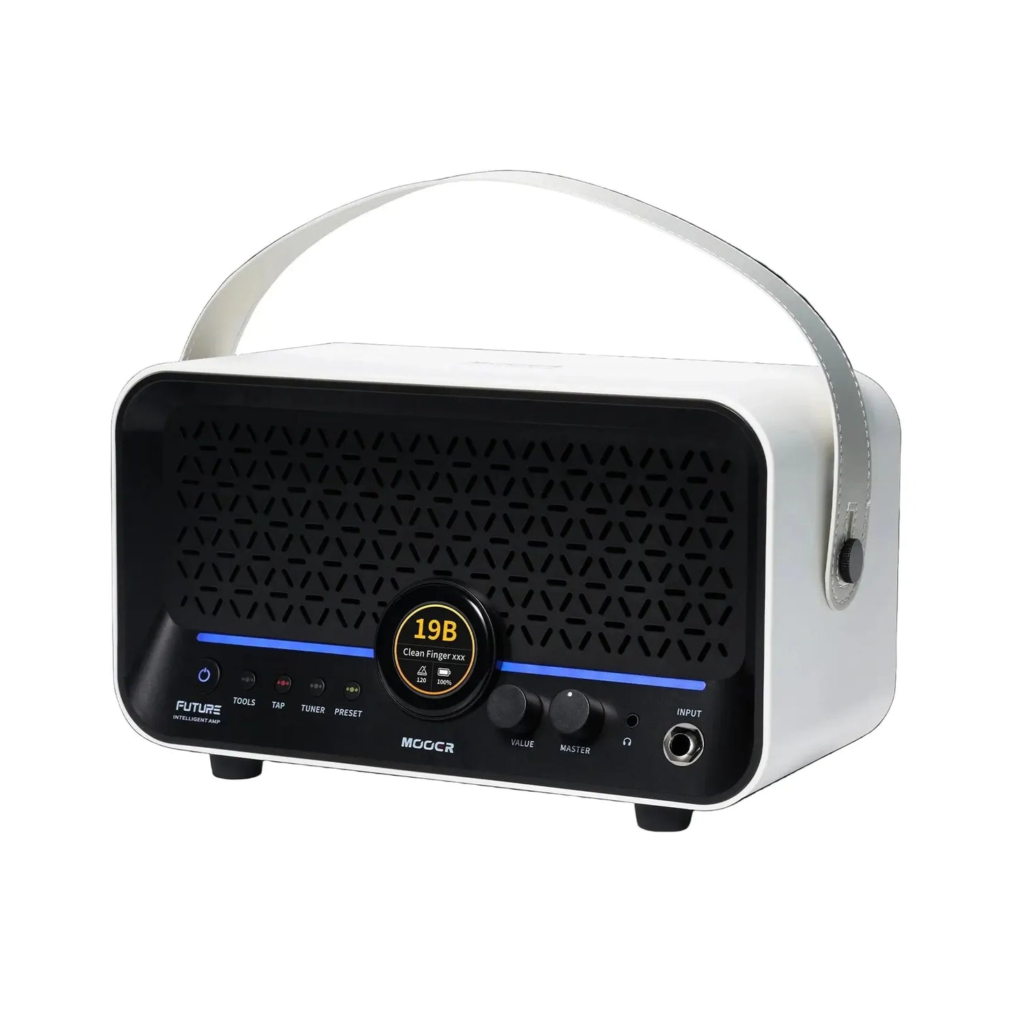 Mooer F15i Li Intelligent Rechargeable Guitar Combo Amplifier with Touchscreen and Bluetooth (White) — view 2