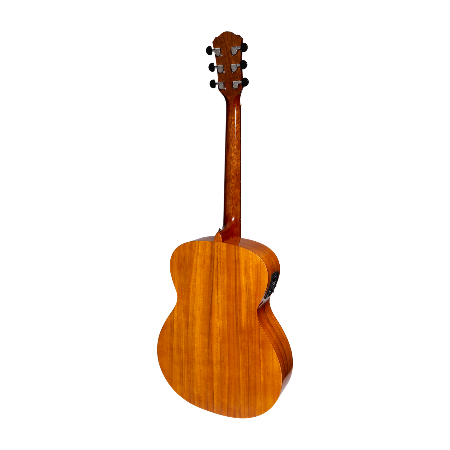 Martinez MF-25KPTG-NST Acoustic-Electric Small Body Guitar with Built-In Tuner, Koa Finish, Right-Handed, 6 Strings — view 3