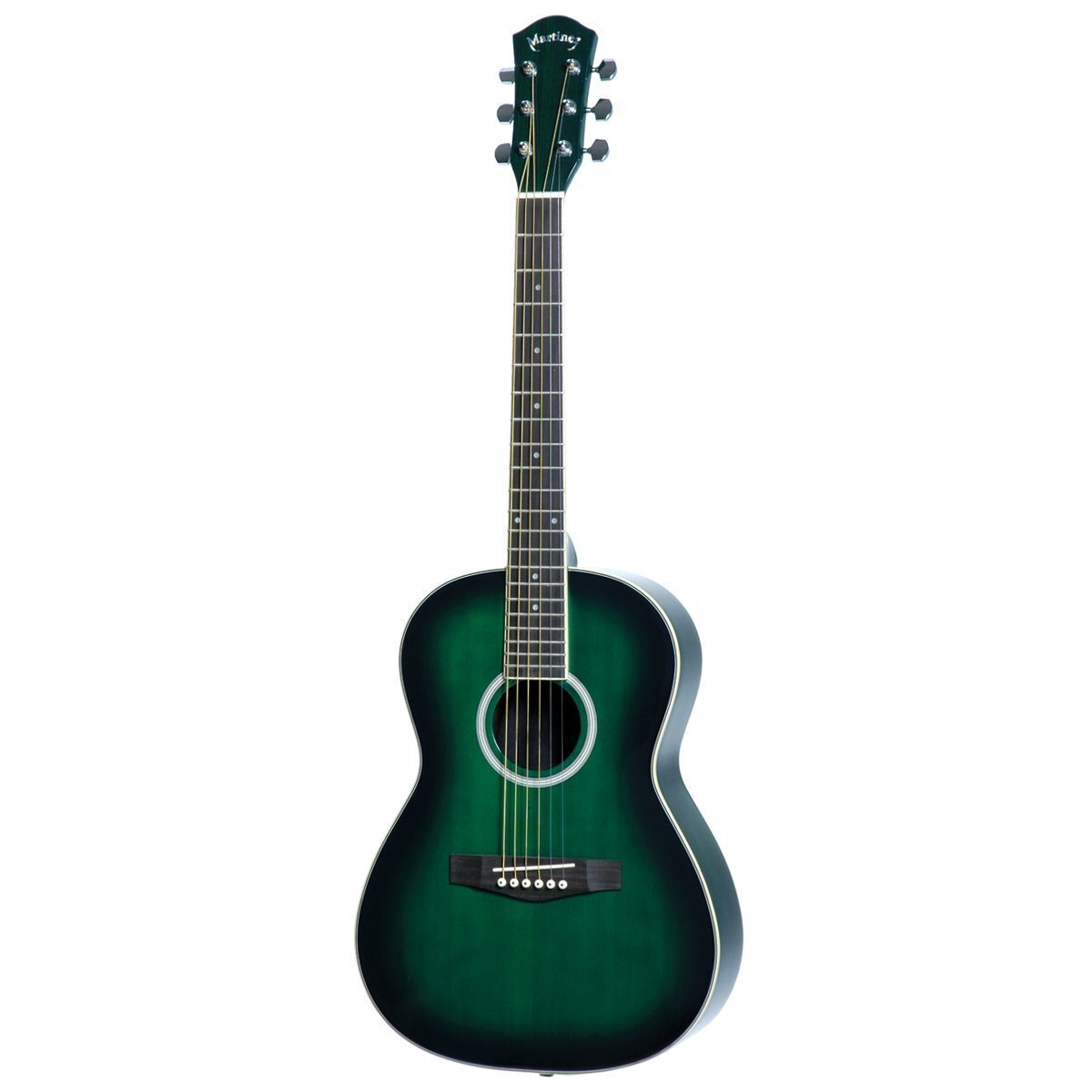 Martinez Beginner Acoustic Small-Body Guitar (Greenburst)