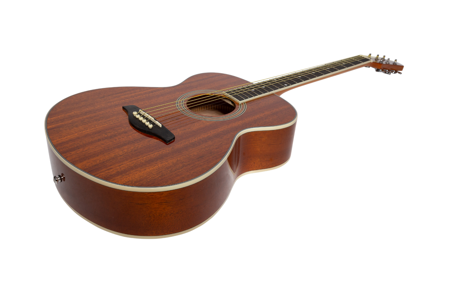 Martinez MF-41G-MAH '41 Series' Folk Size Acoustic-Electric Guitar Gloss Mahogany — view 2