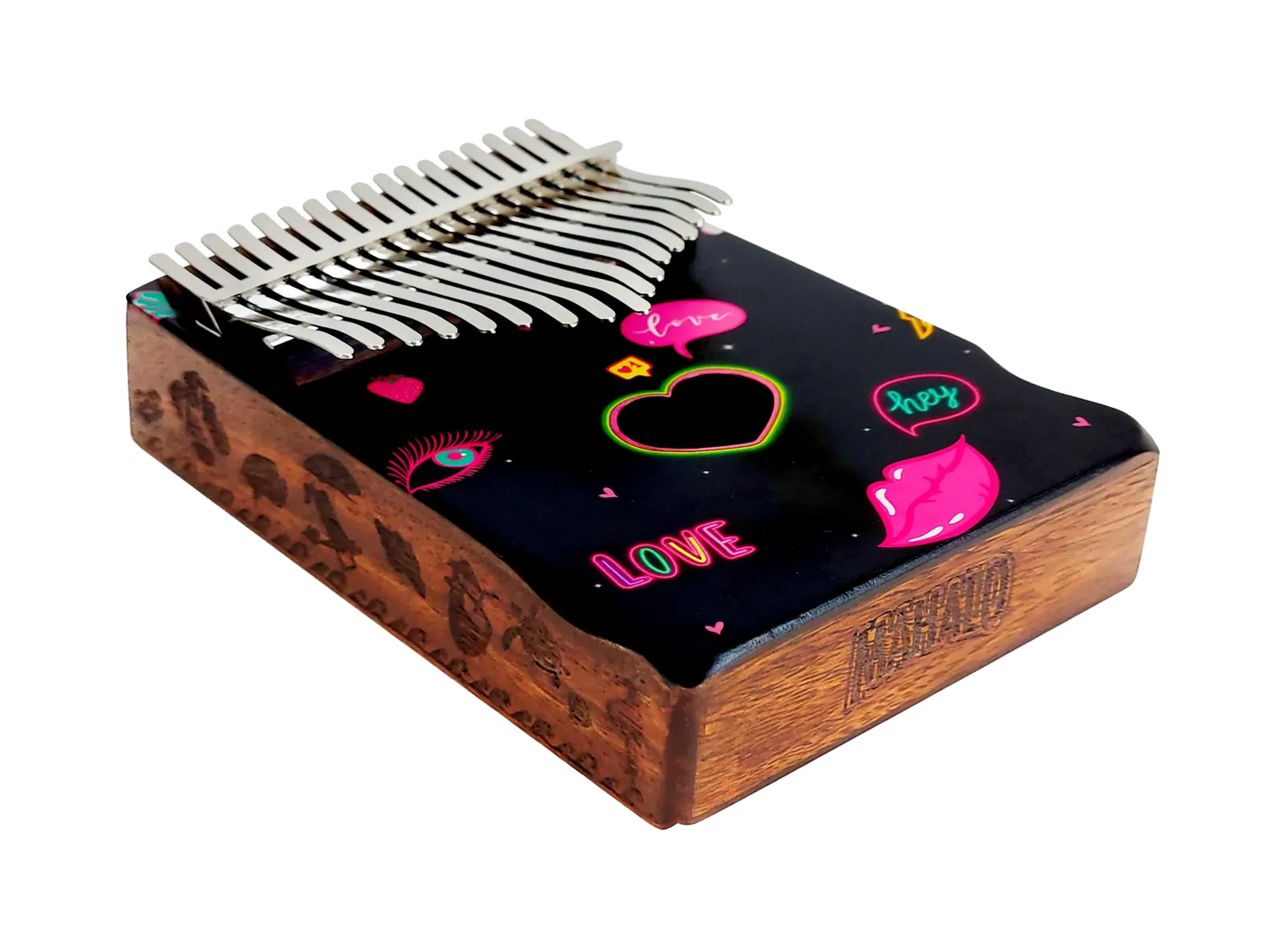 Mahalo 17 Note Heart Kalimba with Bag