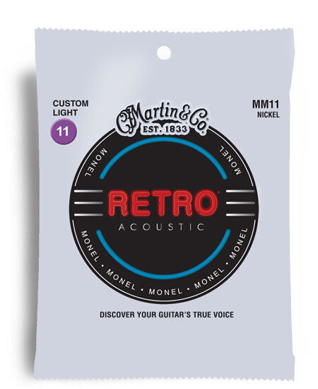 Martin Retro Custom Light Acoustic Guitar String Set (11-52)