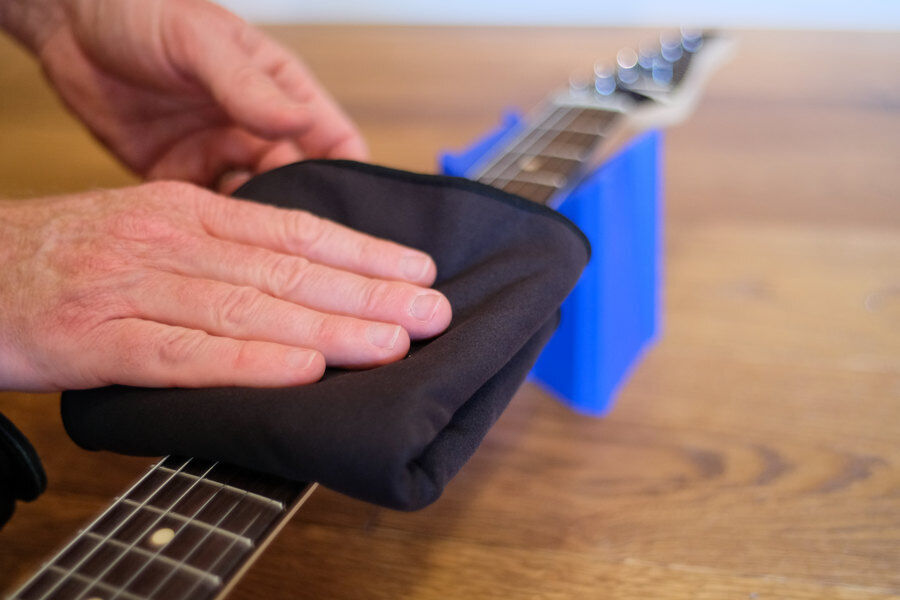 Music Nomad Beyond Plush Microfiber Guitar and Bass Cleaning Cloth, 12" x 12" — view 6