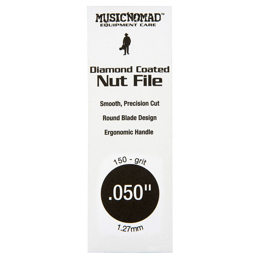 Music Nomad .050" Diamond Coated Nut File with Ergonomic Handle and Round Blade Design — view 2