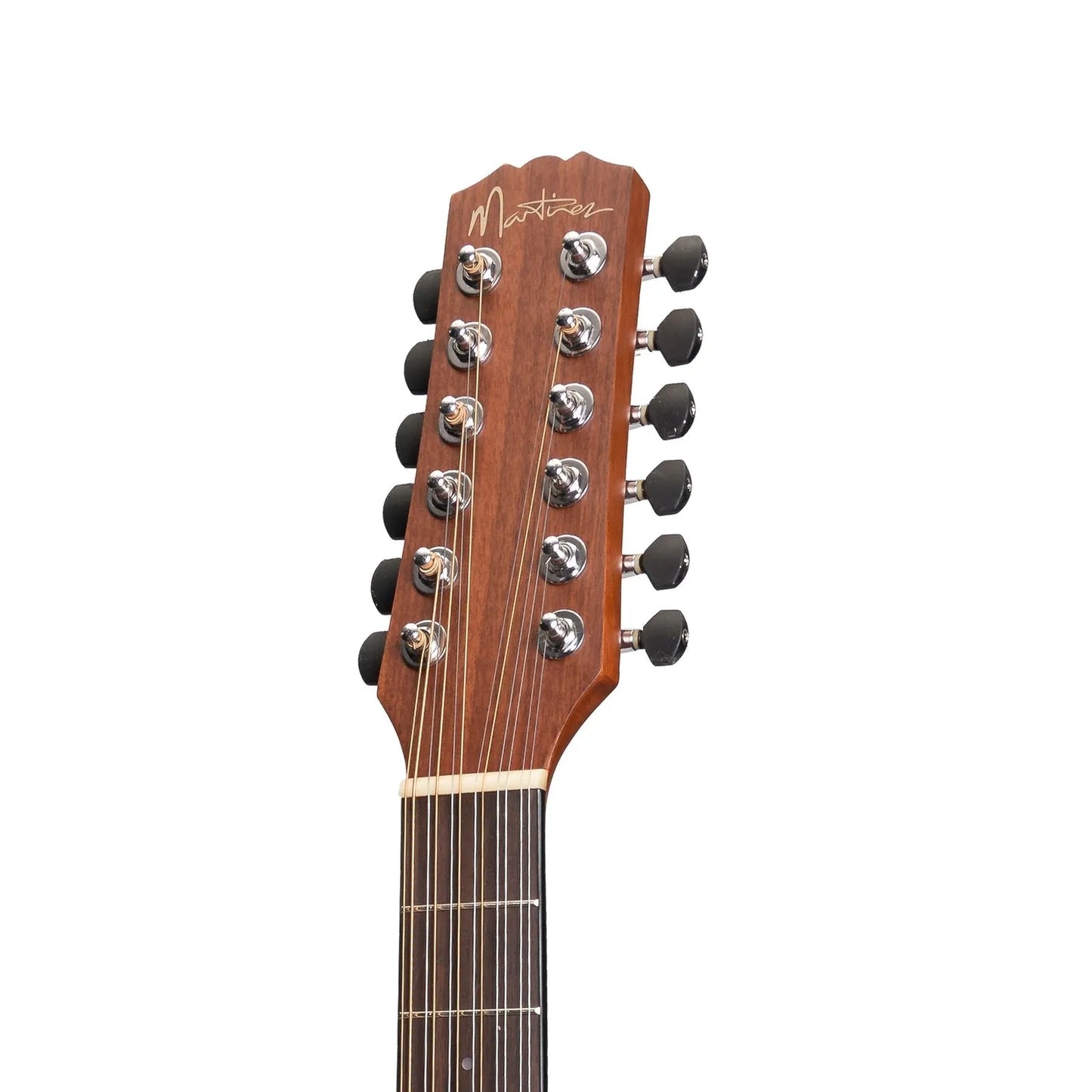 Martinez MNS-1512-MOP Natural Series Mahogany Top 12-String Acoustic-Electric Mini Guitar — view 6